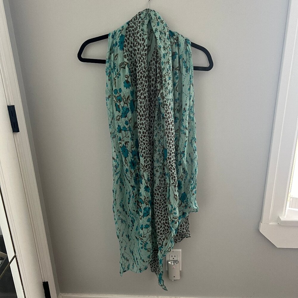 Womens Floral & Animal Print Scarf